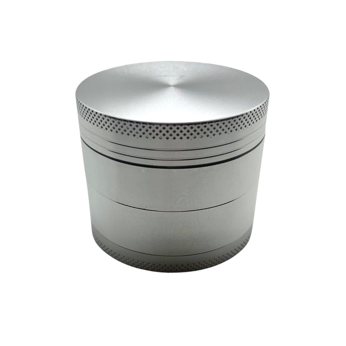 silver four piece grinder