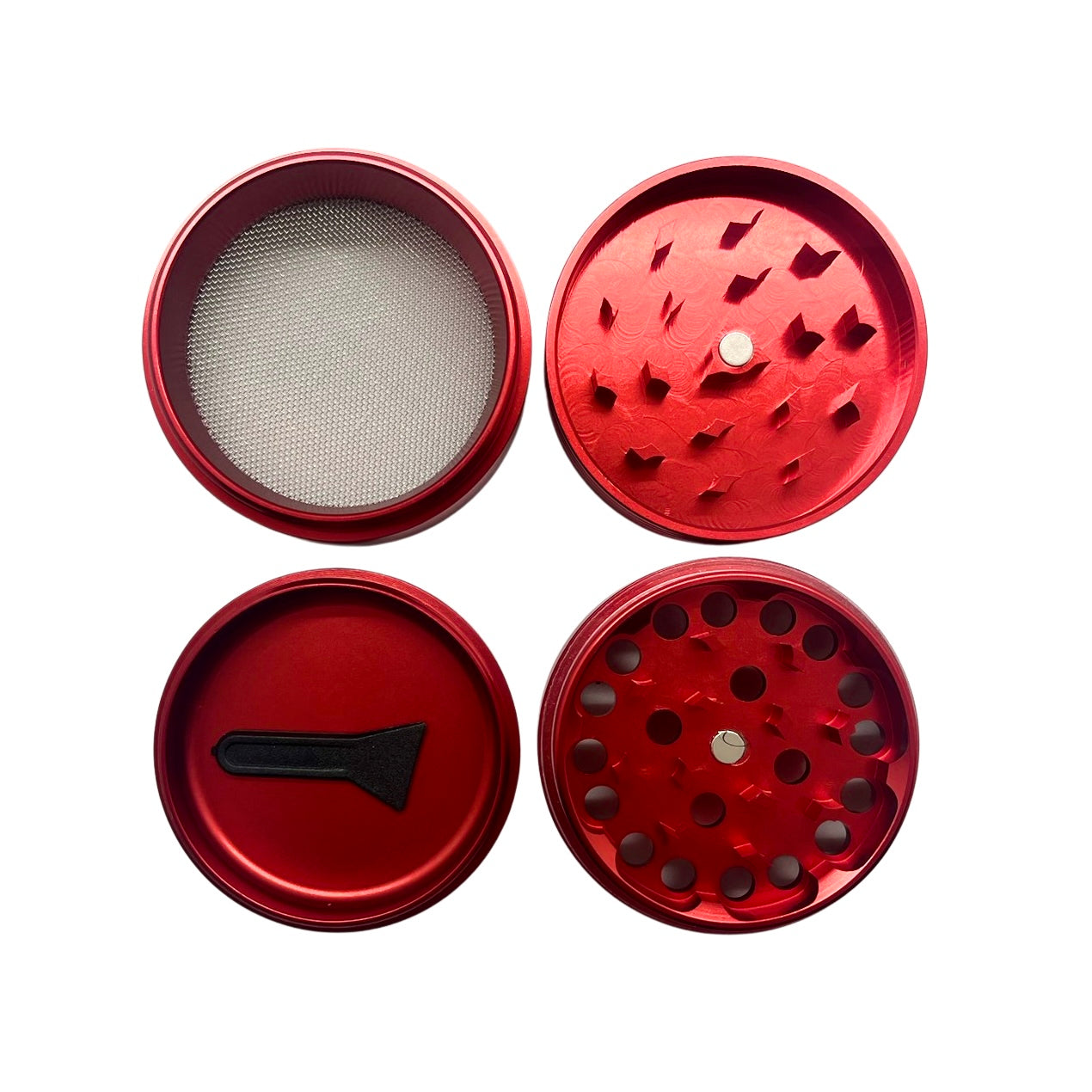 red four piece grinder